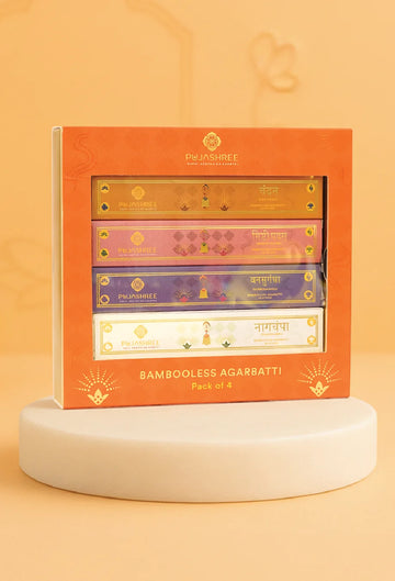 Pujashree Bambooless Agarbatti (Pack of 4) – Pure Aroma for Pooja & Peace