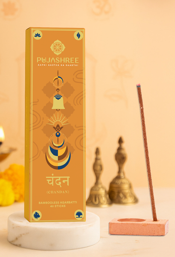 Chandan Bambooless Agarbatti – Sacred Sandalwood Aroma for Divine Connection & Inner Peace