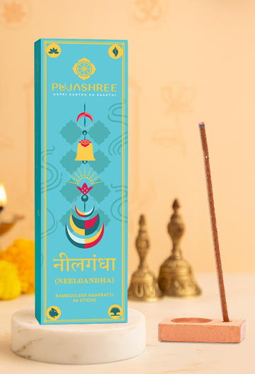 Neelgandha Bambooless Agarbatti (40 Pcs 8 Inches) – Crisp Juniper Wood Aroma for Purity & Elevated Energy