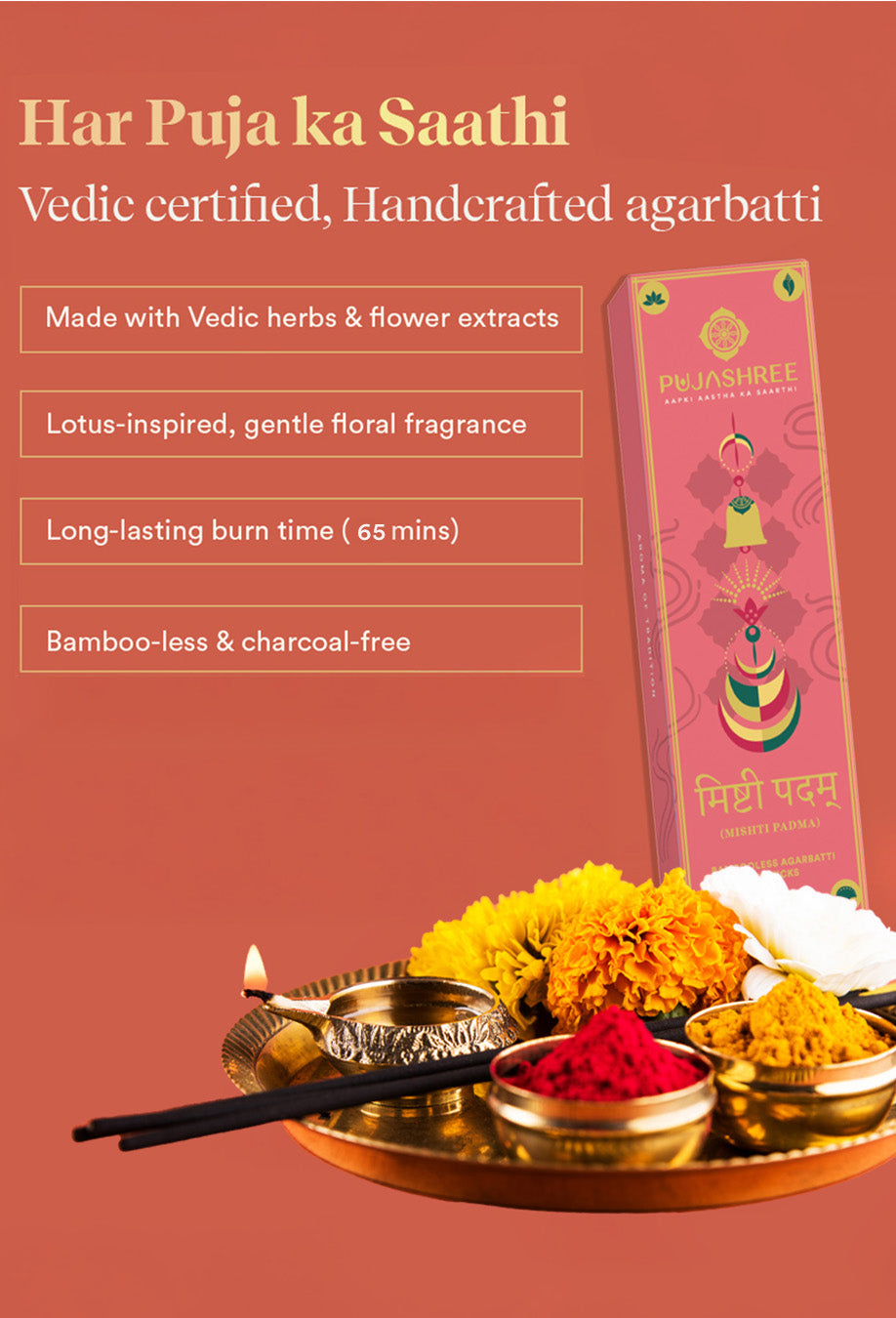 Mishti Padam Bambooless Agarbatti – Divine Fragrance for Peaceful Pooja & Elevated Aura