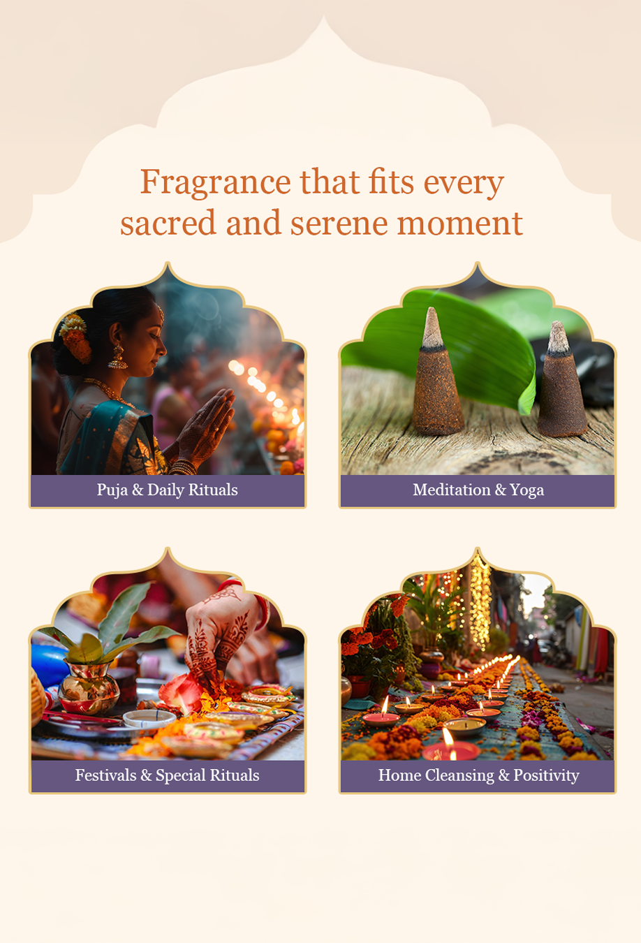 Natural Incense Cones – The Floral Rose Fragrance